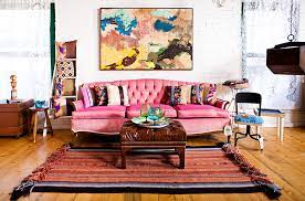 bohemian style interiors living rooms