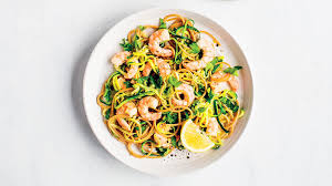 Type 1 or 2 diabetes? Garlic Prawns With Mixed Zucchini And Spaghetti Dr Michael Mosley Recipes Sbs Food