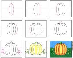 3 how to draw pumpkin. How To Draw An Easy Pumpkin Art Projects For Kids