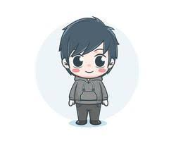 cute boy vector art icons and