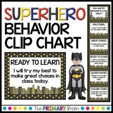 Superhero Themed Behavior Clip Chart