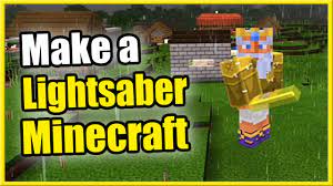 how to make a lightsaber in minecraft