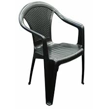 50 Plastic Garden Chairs Strong Black