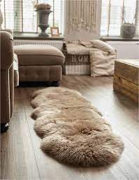 long wool sheepskin rugs double
