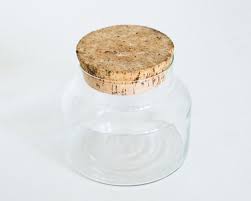 Large Modern Glass Apothecary Jar Cork