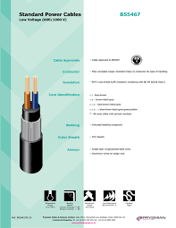 standard power cables bs5467