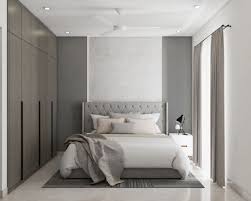 grey modern compact master bedroom