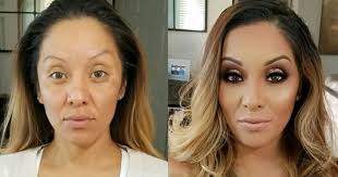 women show the power of makeup