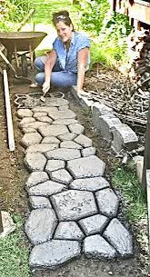 Faux Stone Path For Your Yard