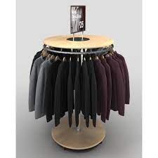 The round rack or rounder features a 36 diameter chrome hangrail ring with adjustable matte black legs that adjust in height 48 to 72. Round Retail Clothing Rack Off 62