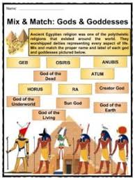 Ancient Egyptian Gods Goddesses Facts Worksheets For Kids