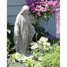 Virgin Mary Garden Statue Granite Resin