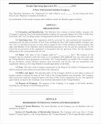 Operating Agreement Template Free Mathosproject