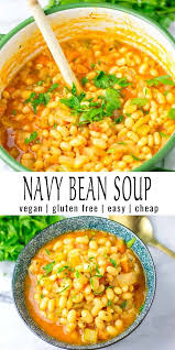 Add garlic and onion powder to taste, if desired. Navy Bean Soup Vegan Contentedness Cooking