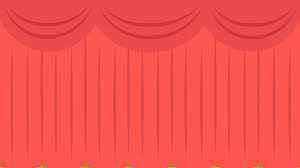 red curtain with green chroma key