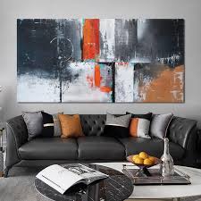 abstract orange canvas prints wall art