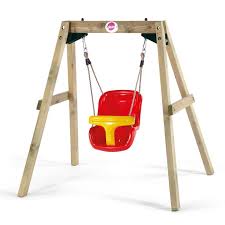 Buy Wooden Baby Swing Set Plum