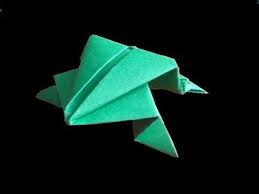 Start with a rectangular sheet of paper, white side up. Origami Jumping Frog Youtube