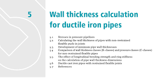 Ductile Iron Pipe Systems Manual Calculating Wall
