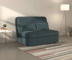 kyoto redford etna blue fabric sofa bed