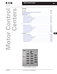 Eaton Cutler Hammer Motor Control Centers Manualzz Com