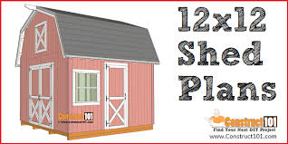 12x12 barn shed plans with overhang