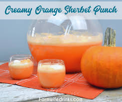 creamy orange sherbet punch