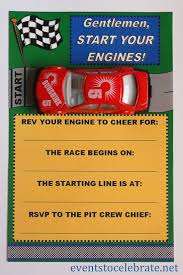 Car Racing Invitation Free Printable Eventstocelebrate Net Photo Of