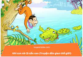 Khỉ con và Cá sấu con (Truyện dân gian thế giới) -