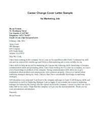 Cover Letter Template When Changing Careers Cover Letter