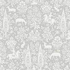 dimensions woodland wallpaper soft grey