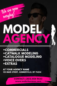 Model Agency Flyer Template Postermywall