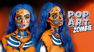 pop art cartoon zombie makeup tutorial