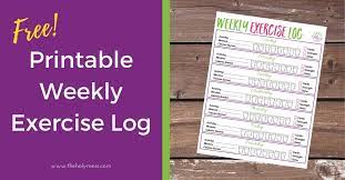 printable weekly exercise log