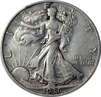 1936 D Walking Liberty Half Dollar Value Cointrackers