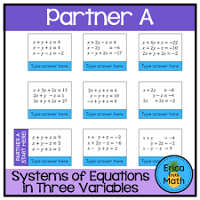 Solving Systems Of Equations In Three