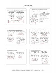 9 5 Solving Quadratic Equations By