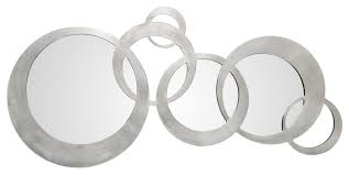 Abstract Linked Circles Rings Mirrored