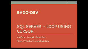 sql server loop data using cursor a