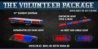 Emergency Light Bars For Firefighters Special Volunteer Package