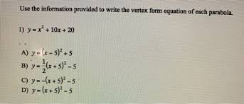 Vertex Form