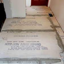 cement board installation on floors