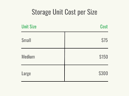 how much does a storage unit cost