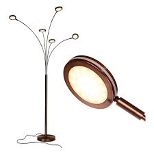 Brightech Orion 5 Led Arc Super Bright Metal Standing Floor Lamp For Living Room Bedroom Home Office Or Dorm Room Oil Rubbed Bronze Target