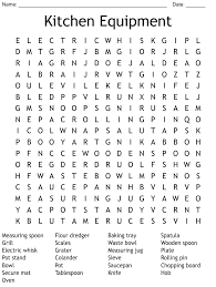 kitchen equipment crossword wordmint