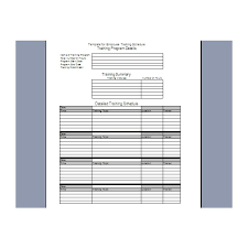 Training Schedule For Employees Template Printable