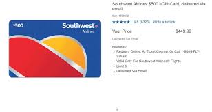 southwest airlines gift cards