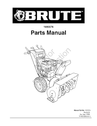 Brute Snow Thrower 1695576 Parts List Manualzz Com
