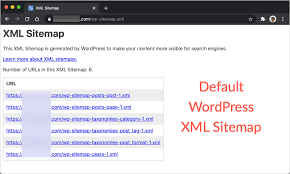 default xml sitemap in wordpress