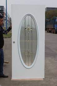 China Fangda Oval Glass Steel Door